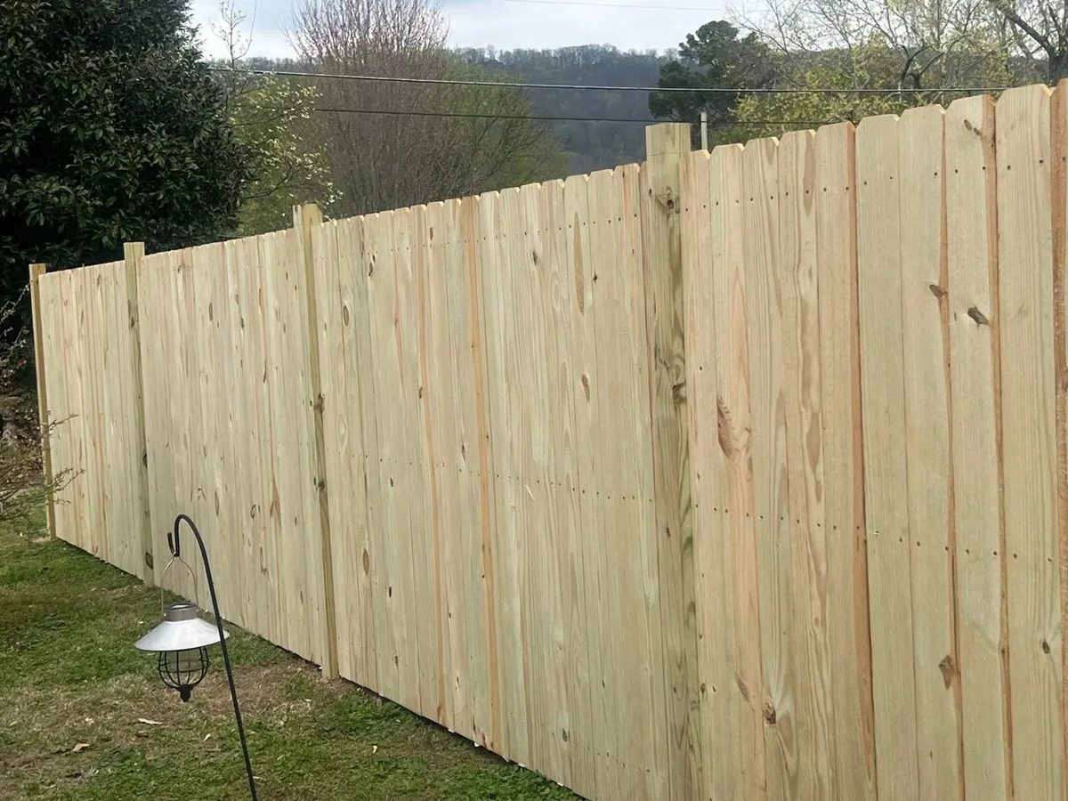 Wood privacy fence installed by Gadsden Fence LLC